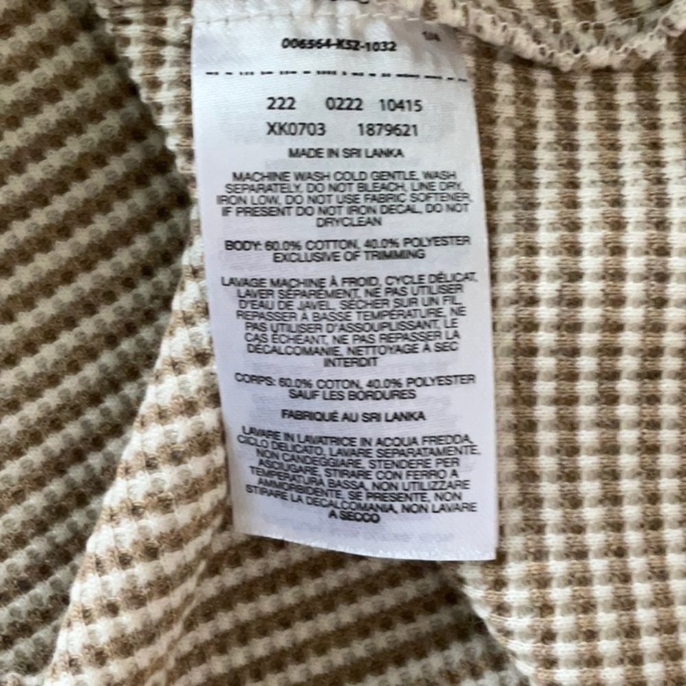 Columbia Cream & Tan Waffle Knit Top - Picture 7 of 7